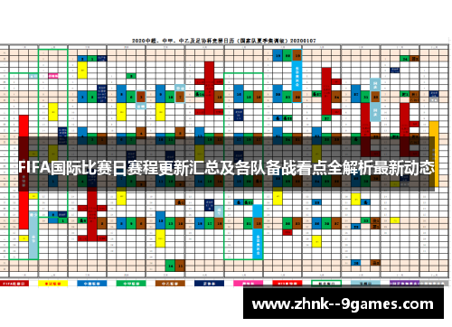 FIFA国际比赛日赛程更新汇总及各队备战看点全解析最新动态 FIFA国际比赛日赛程更新汇总及各队备战看点全解析最新动态